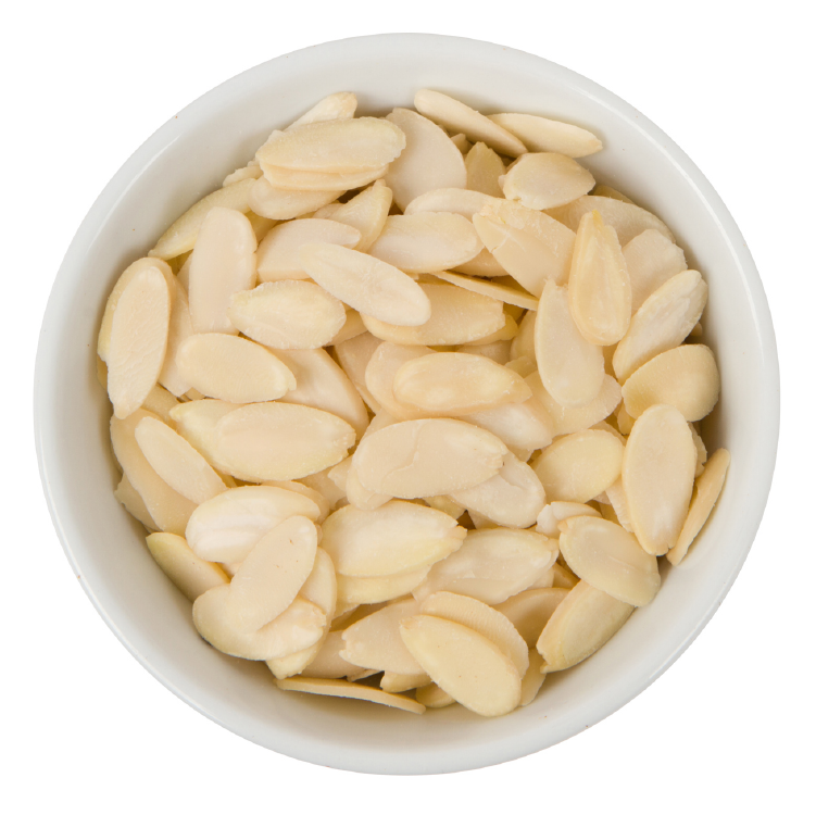 لوز أبيض أنصاف -  blanched almond halves