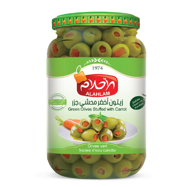 stuffed green olives زيتون اخضر محشي جزر - 